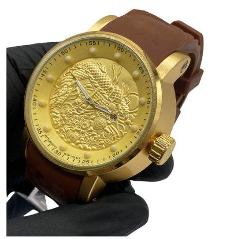 Relógio Masculino Dragão + caixinha de luxo