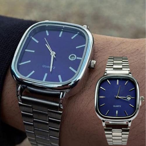 Relógio Masculino Vintage Retro Quadrado Resistente Água