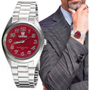 Relógio Social Masculino Prata Orimet Aço Inoxidável À Prova D'água