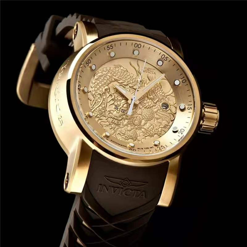 Relógio Masculino Dragão + caixinha de luxo