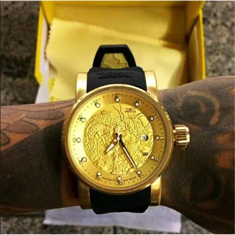 Relógio Masculino Dragão + caixinha de luxo