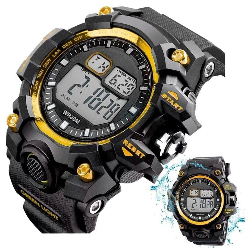Relógio À Prova D'Água Masculino Esportivo Digital De Pulso Multifuncional