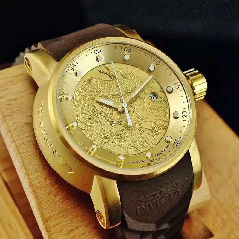 Relógio Masculino Dragão + caixinha de luxo