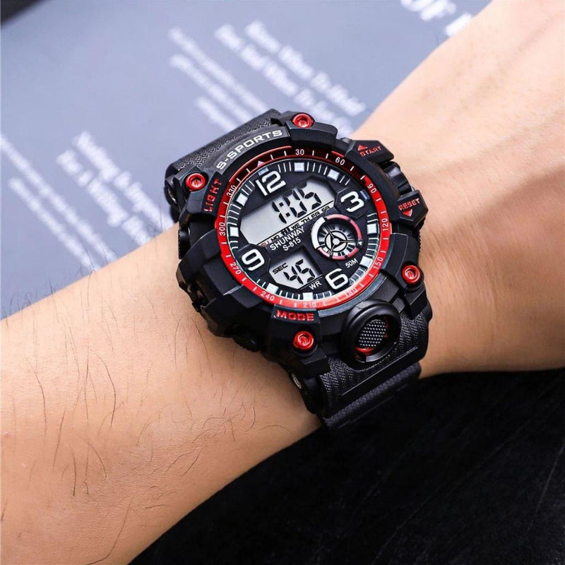 Relógio À Prova D'Água Masculino Esportivo Digital De Pulso Multifuncional
