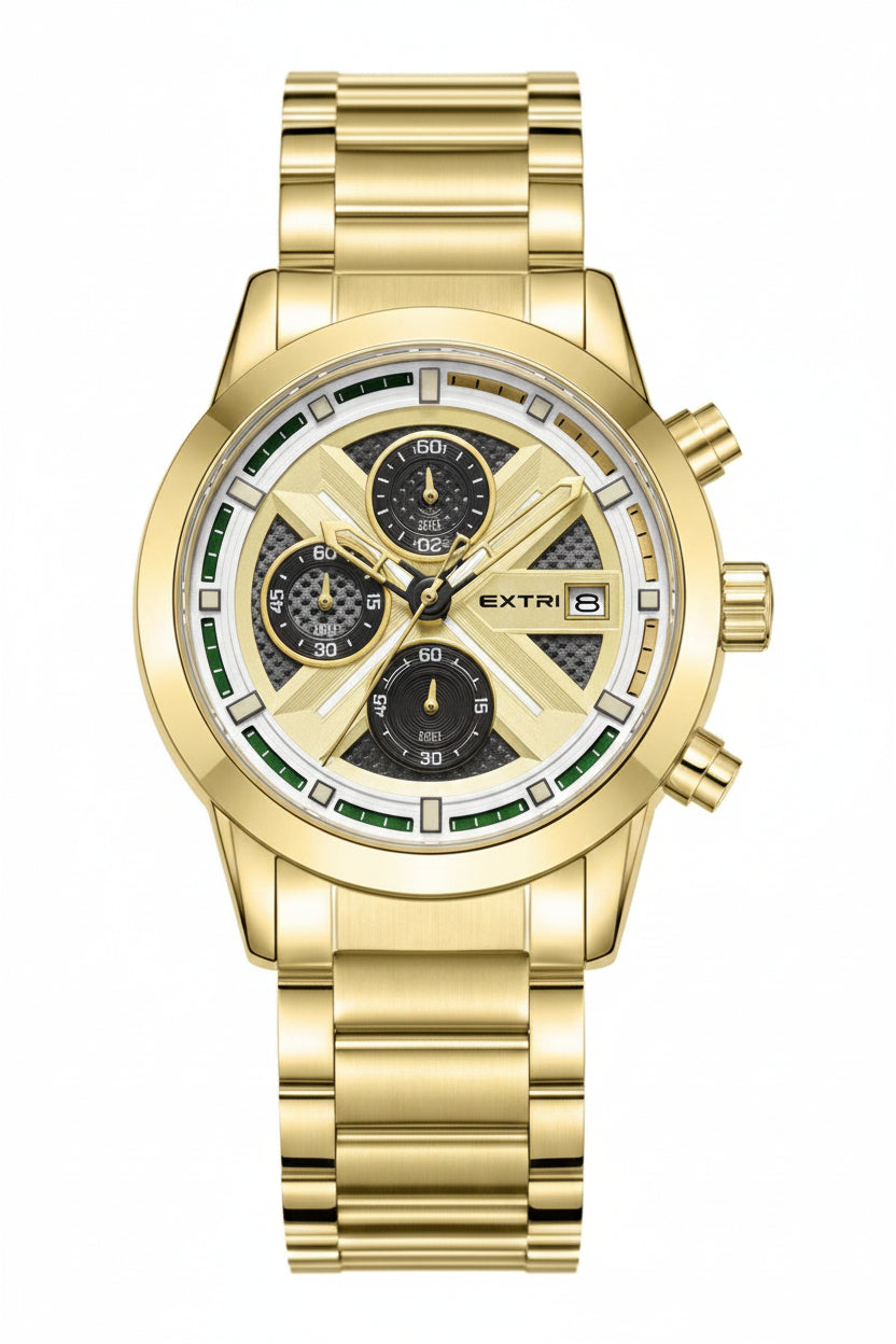 Relógio EXTRI Original X6092 Masculino Esportivo Cronógrafo 42mm em Aço