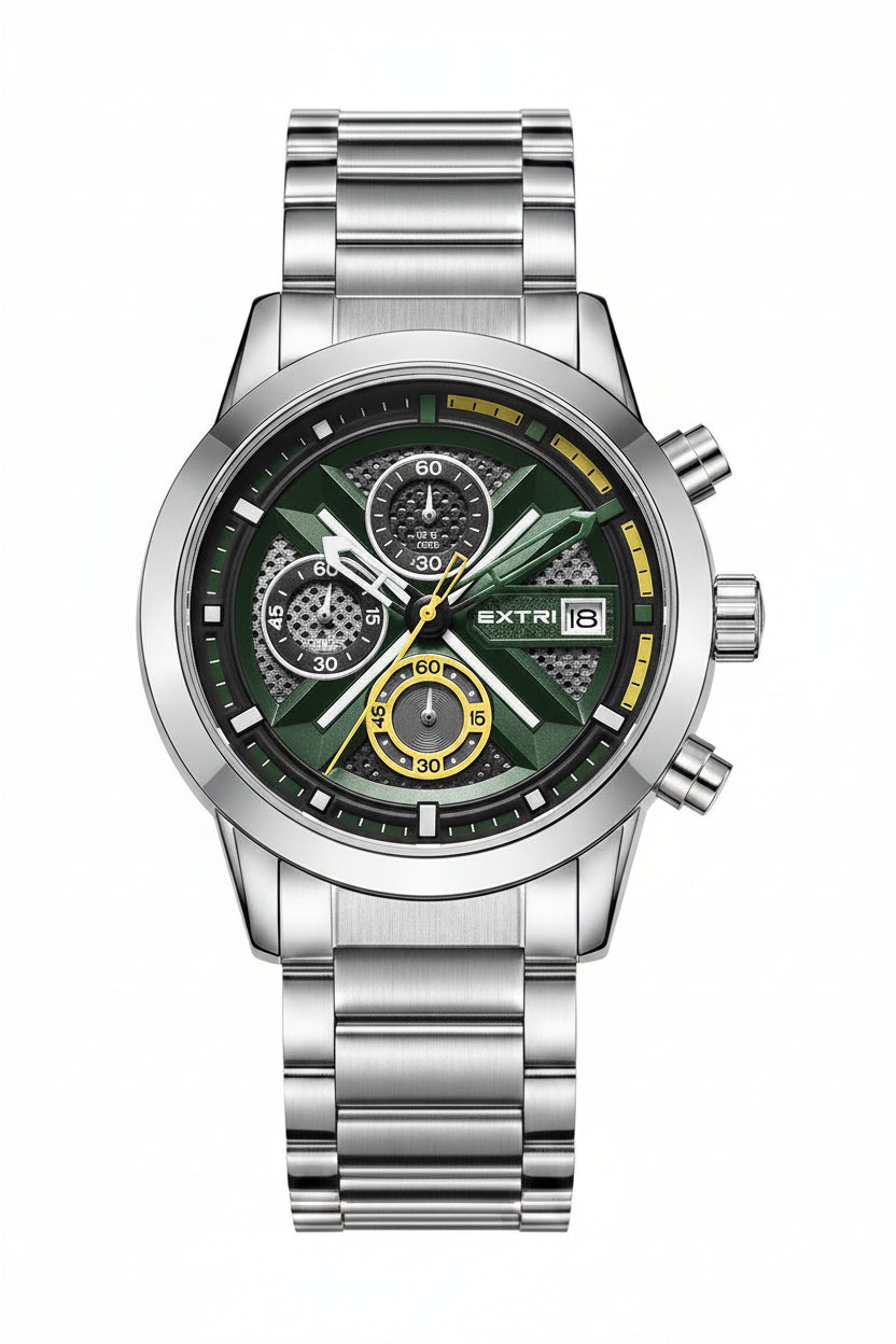 Relógio EXTRI Original X6092 Masculino Esportivo Cronógrafo 42mm em Aço