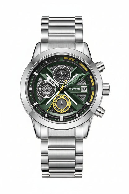 Relógio EXTRI Original X6092 Masculino Esportivo Cronógrafo 42mm em Aço