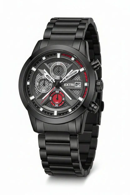 Relógio EXTRI Original X6092 Masculino Esportivo Cronógrafo 42mm em Aço