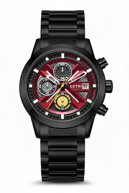 Relógio EXTRI Original X6092 Masculino Esportivo Cronógrafo 42mm em Aço