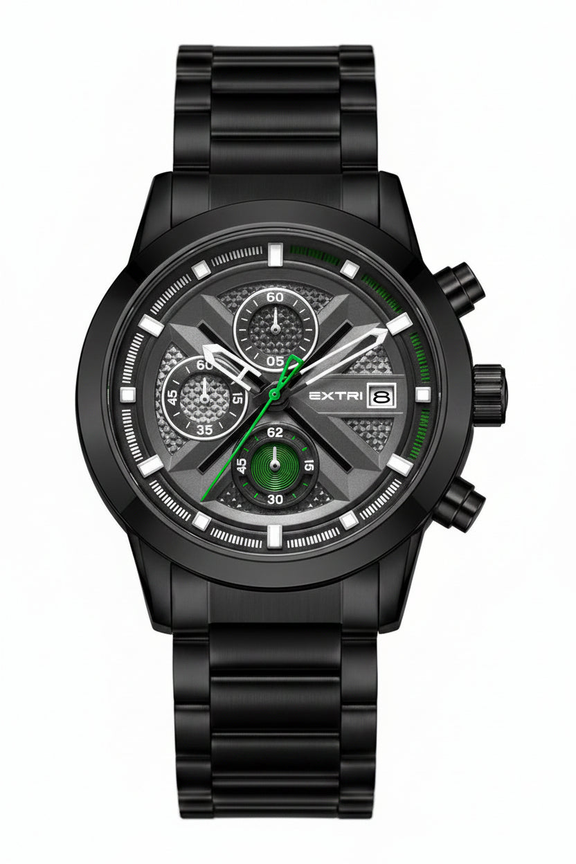 Relógio EXTRI Original X6092 Masculino Esportivo Cronógrafo 42mm em Aço