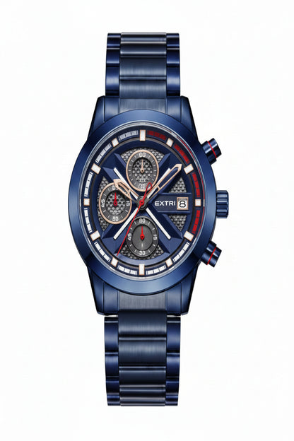 Relógio EXTRI Original X6092 Masculino Esportivo Cronógrafo 42mm em Aço