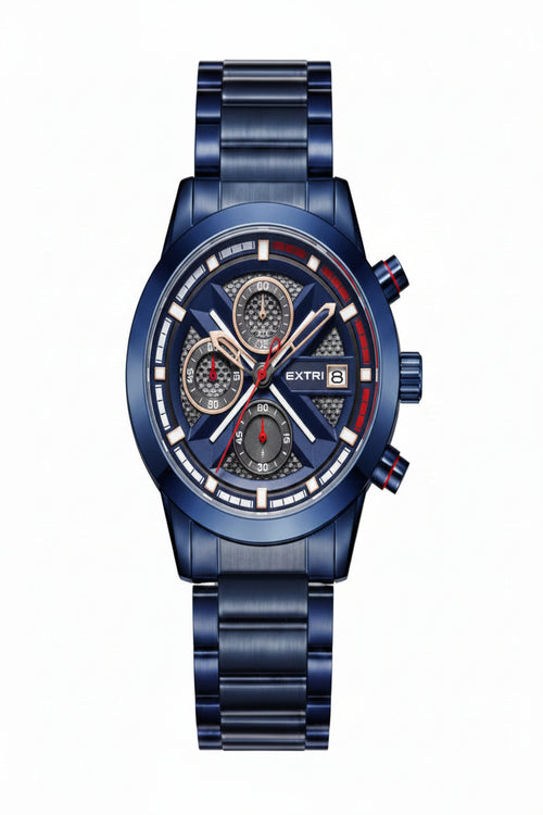 Relógio EXTRI Original X6092 Masculino Esportivo Cronógrafo 42mm em Aço