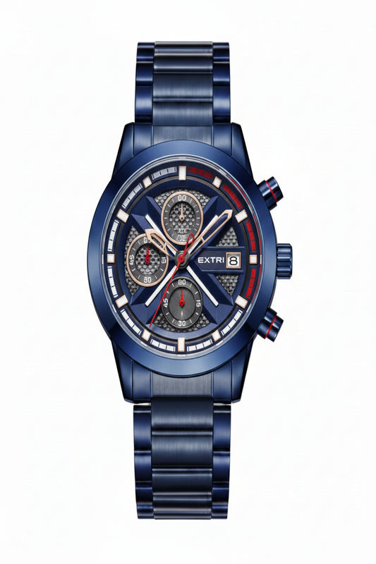 Relógio EXTRI Original X6092 Masculino Esportivo Cronógrafo 42mm em Aço