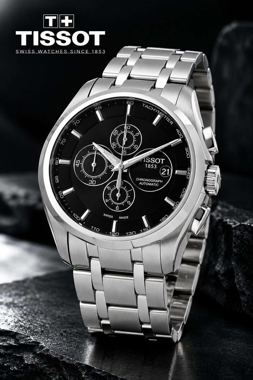 Tissot 1853 Pulseira De Aço Funcional 41-43mm