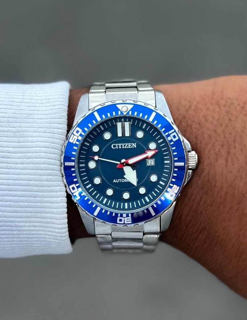 Relógio Masculino Citizen Green Diver – Aço Inoxidável