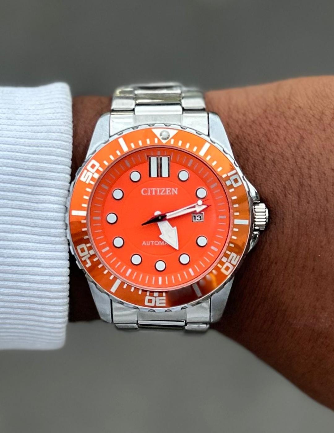 Relógio Masculino Citizen Green Diver – Aço Inoxidável