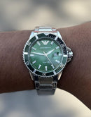 Relógio Emporio Armani Masculino Preto | Aço Inoxidável | 100M Resistência | Luxo & Estilo