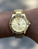 Relógio Emporio Armani Masculino Preto | Aço Inoxidável | 100M Resistência | Luxo & Estilo