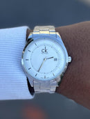 Relógio Masculino  CK Silver Classic – Minimalista, Elegante e Sofisticado