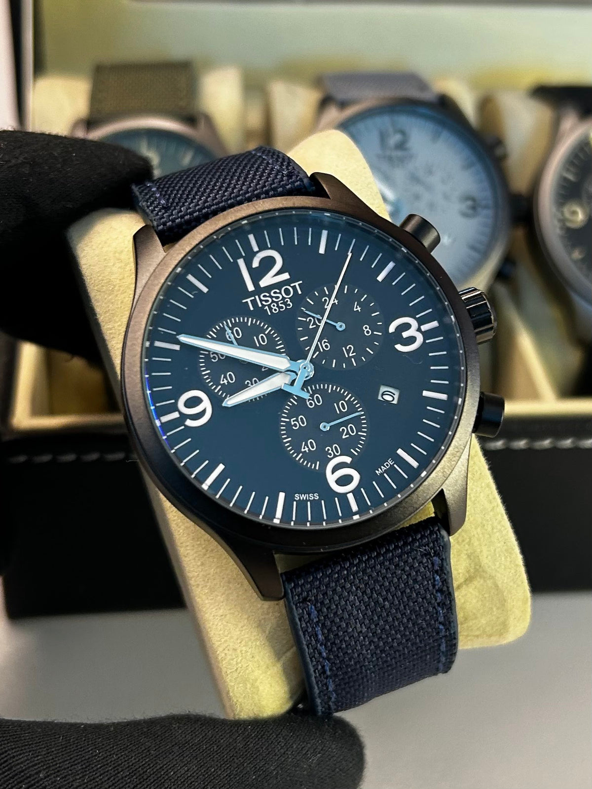 Relógio Tissot Masculino Cronógrafo Pulseira Têxtil – Estilo Esportivo Premium