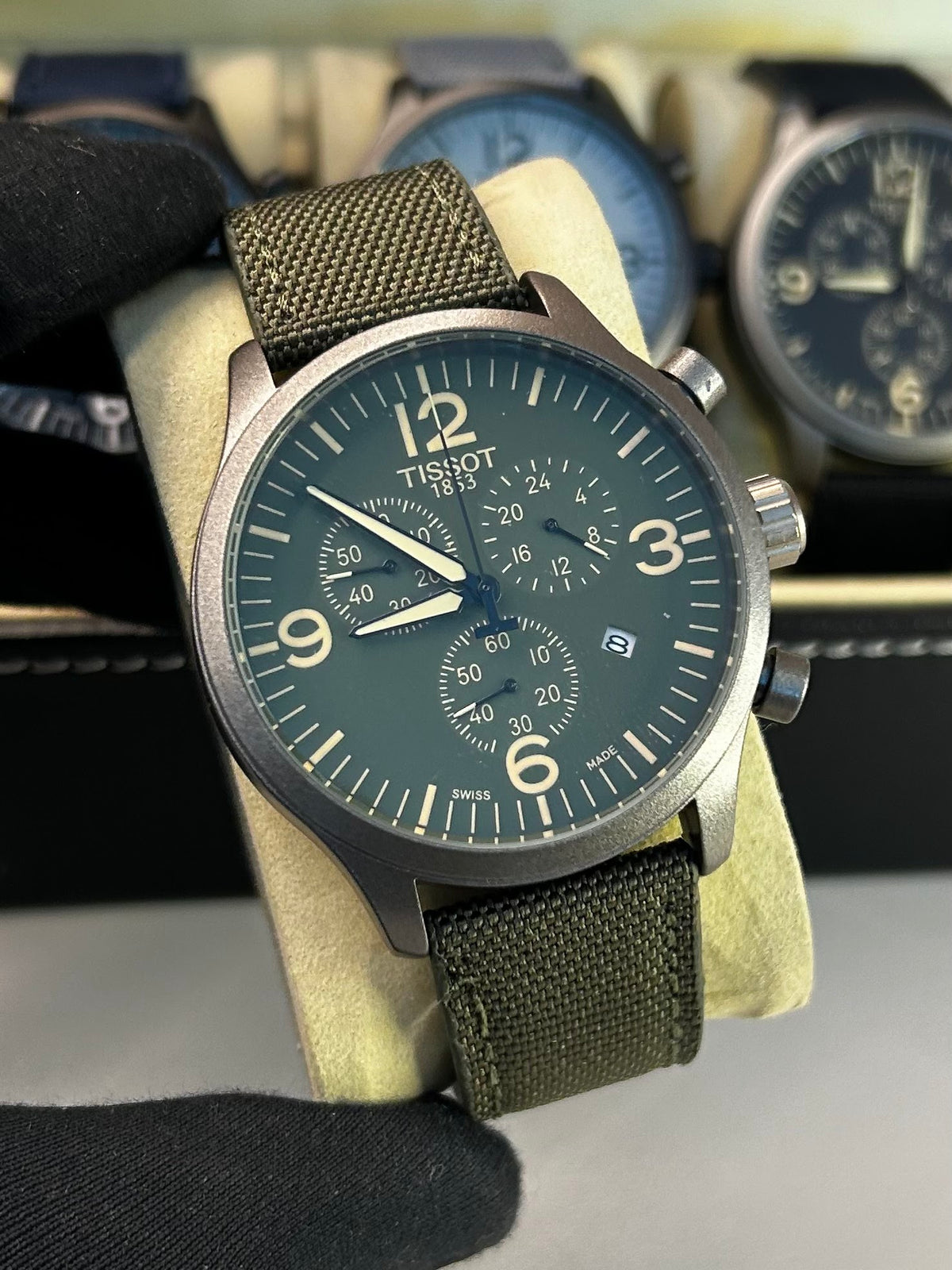 Relógio Tissot Masculino Cronógrafo Pulseira Têxtil – Estilo Esportivo Premium