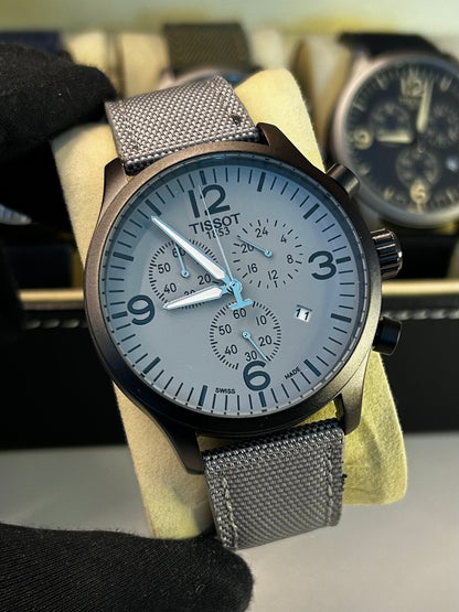 Relógio Tissot Masculino Cronógrafo Pulseira Têxtil – Estilo Esportivo Premium