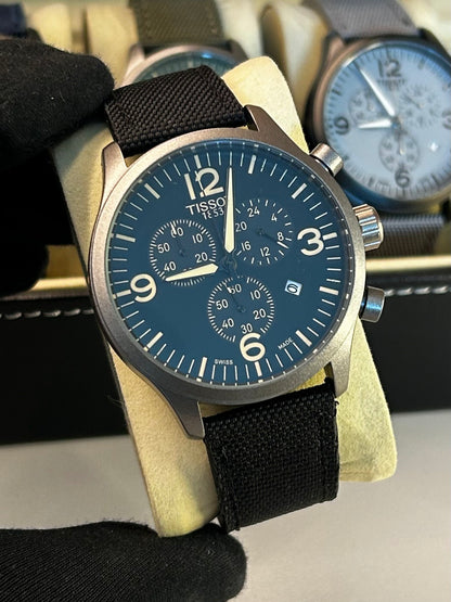 Relógio Tissot Masculino Cronógrafo Pulseira Têxtil – Estilo Esportivo Premium