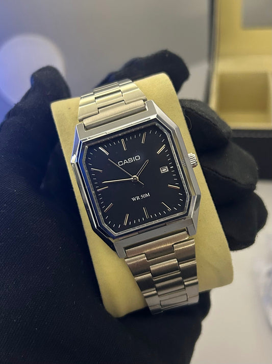Casio Standard Analógico Octogonal Aço Inoxidável