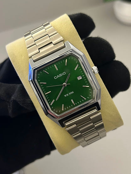 Casio Standard Analógico Octogonal Aço Inoxidável