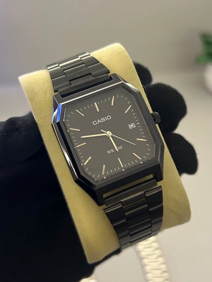 Casio Standard Analógico Octogonal Aço Inoxidável
