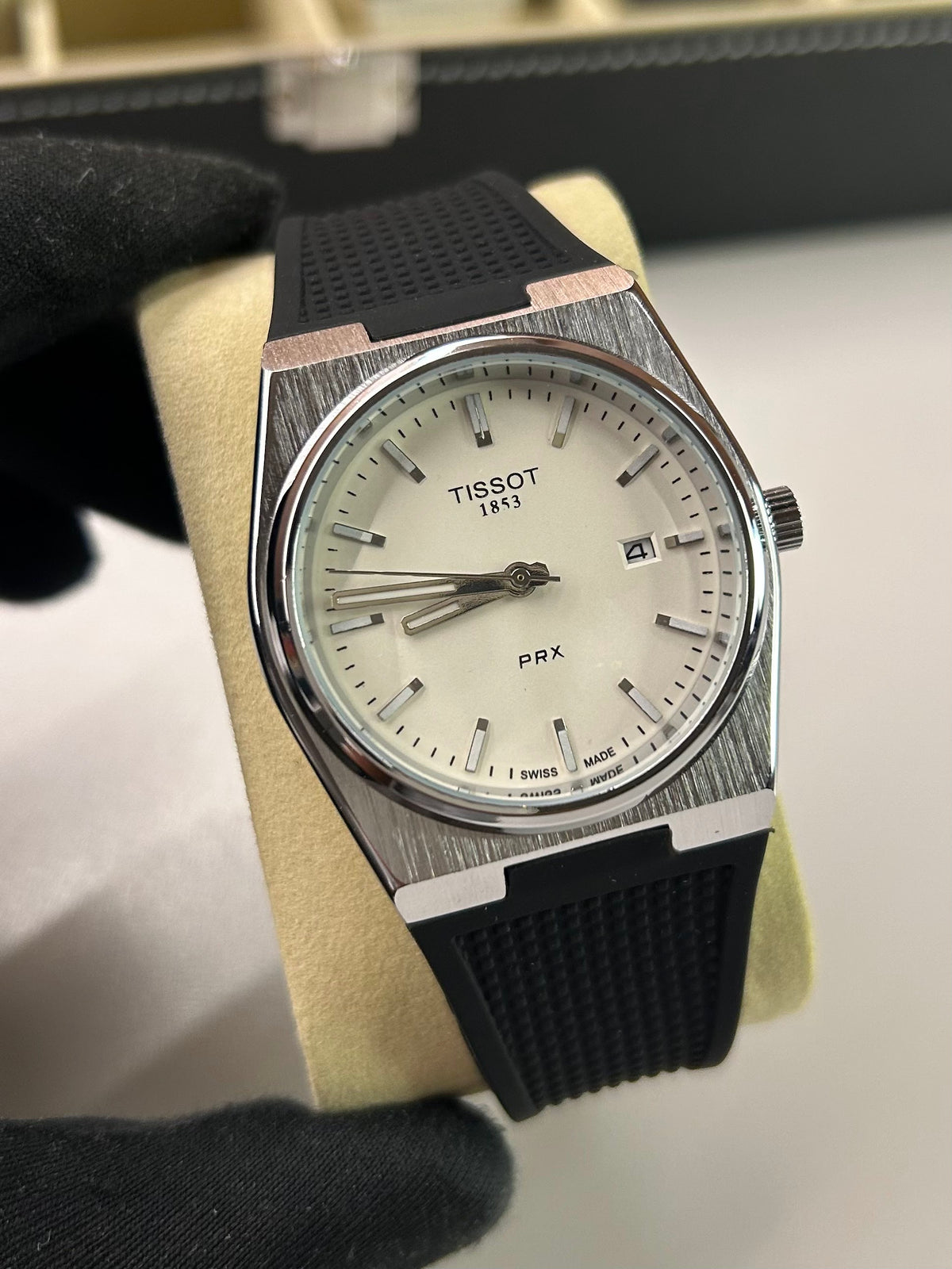 Relógio Tissot PRX 40mm Masculino Pulseira de Borracha – Design Premium
