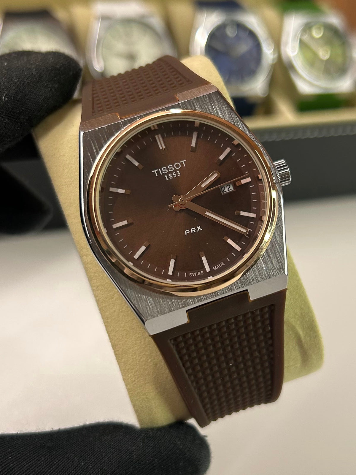 Relógio Tissot PRX 40mm Masculino Pulseira de Borracha – Design Premium