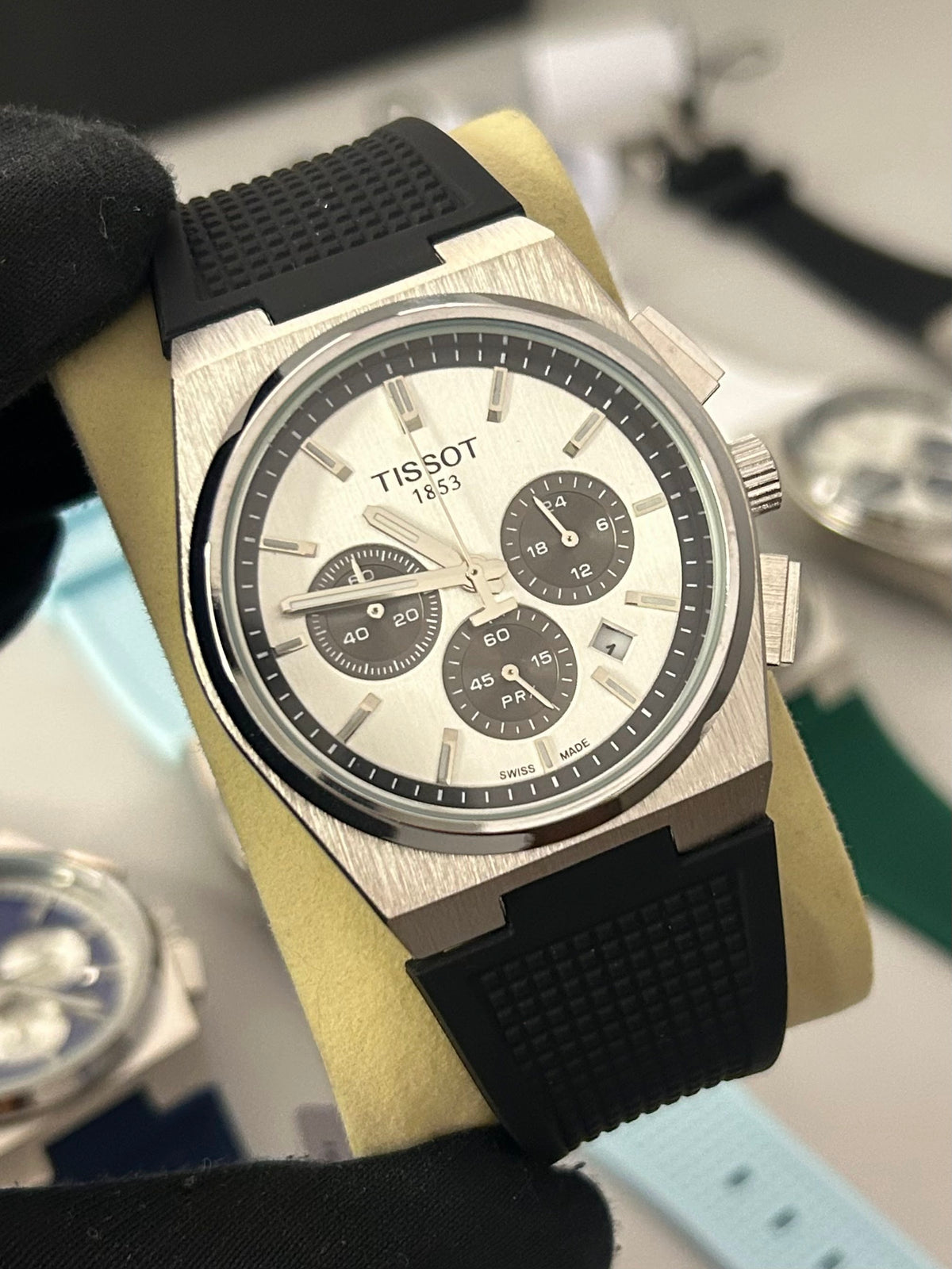 Relógio Tissot PRX Chronograph Pulseira de Borracha