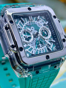 🎁 BLACK FRIDAY Relógio Extri 100% Funcional Pulseira Silicone Verde Água (Luxo e Destaque) PROVA D’ÁGUA + FRETE GRÁTIS