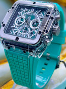 🎁 BLACK FRIDAY Relógio Extri 100% Funcional Pulseira Silicone Verde Água (Luxo e Destaque) PROVA D’ÁGUA + FRETE GRÁTIS