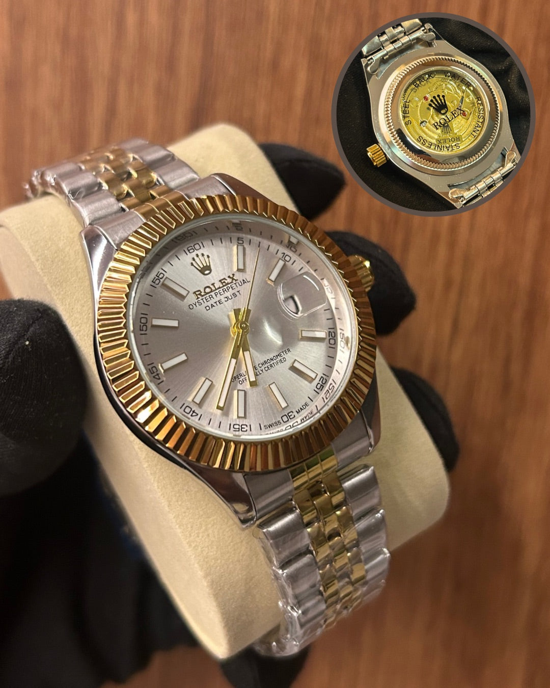 Rolex Datejust Super Fundo De Vidro