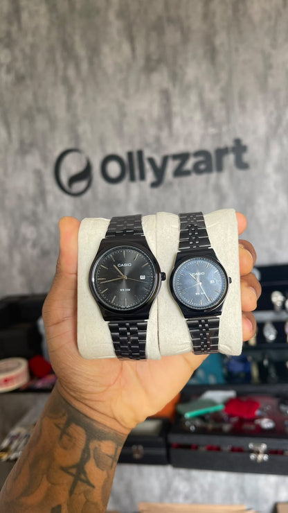 Kit Casal Casio Quartz All Black