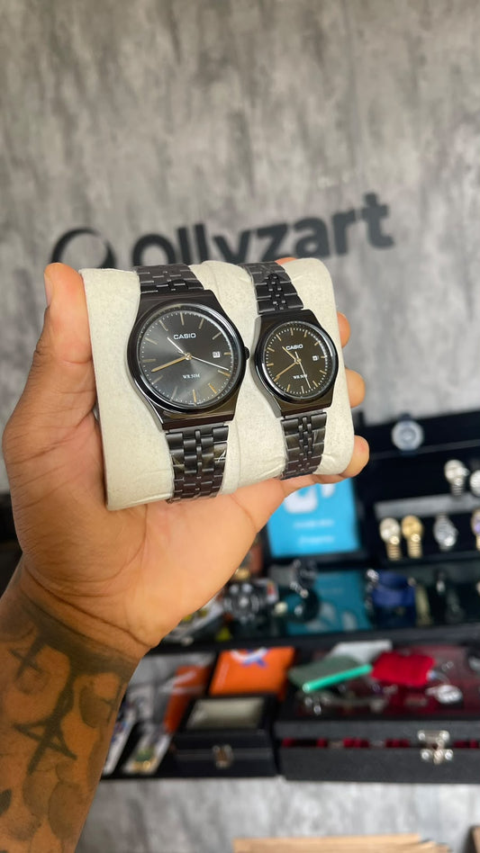 Kit Casal Casio Quartz All Black