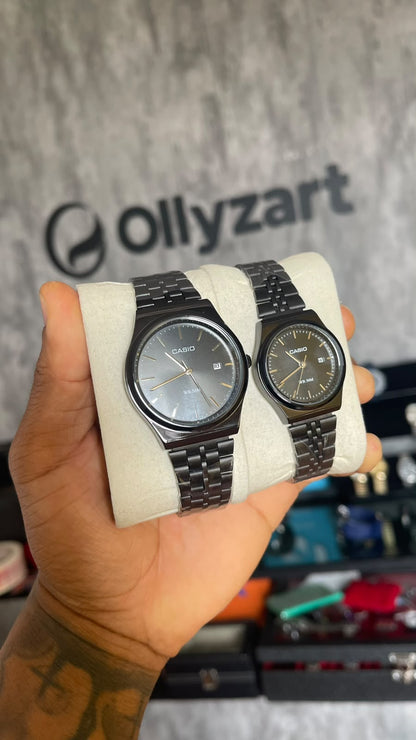Kit Casal Casio Quartz All Black