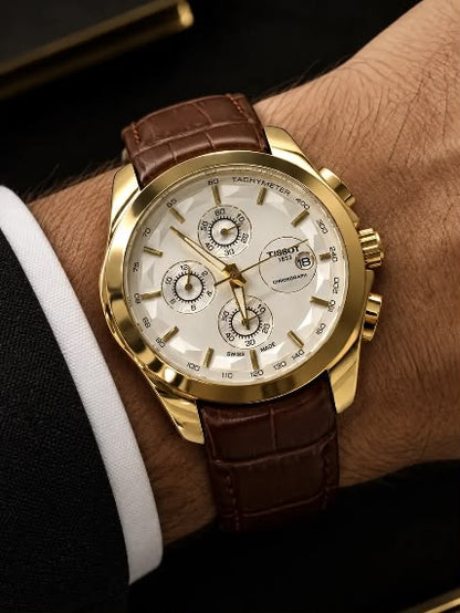 Tissot 1853 Pulseira De Couro Funcional 41-43mm
