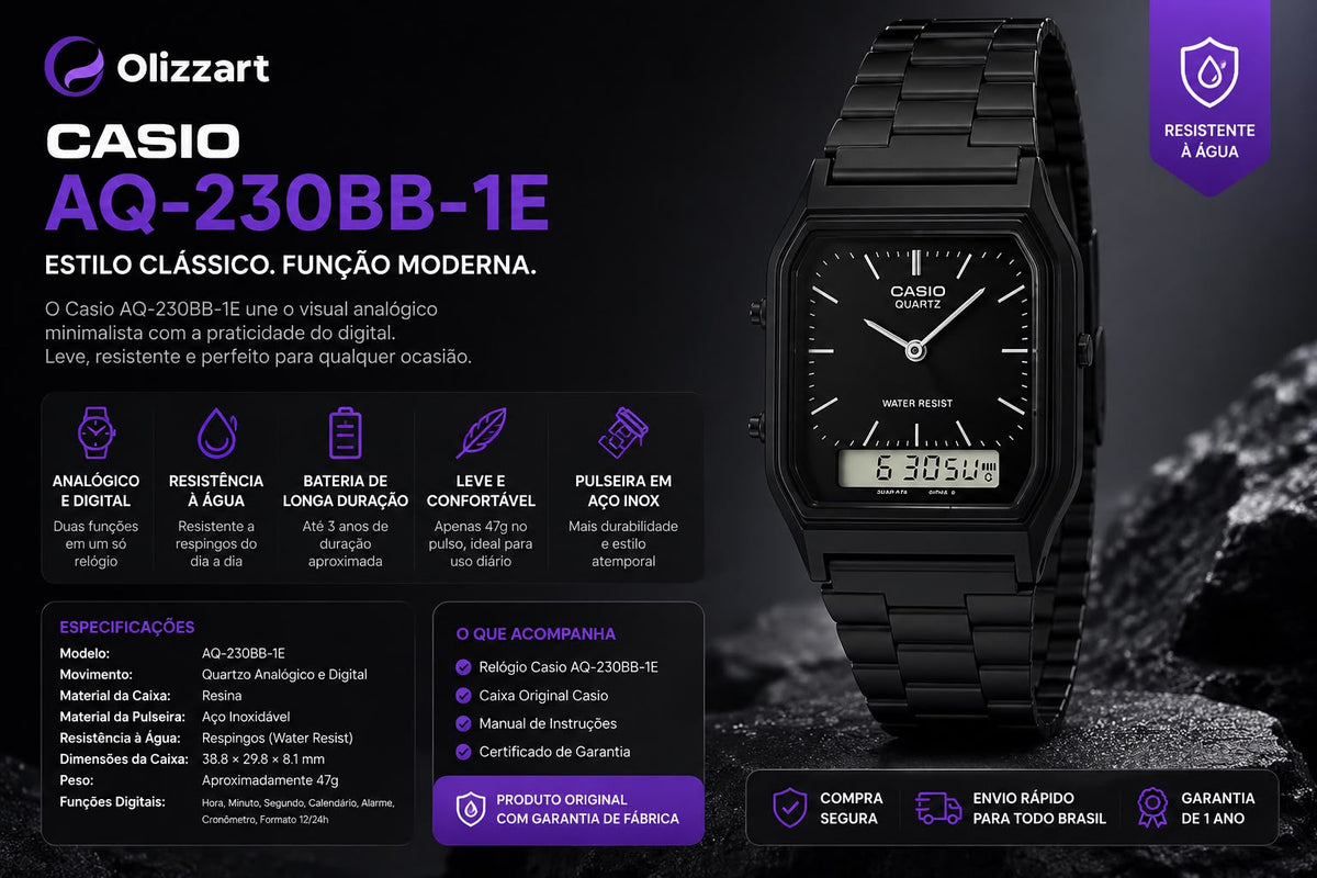 Promoção Kit 3  Relogios Casio ALL BLACK Somente Hoje!