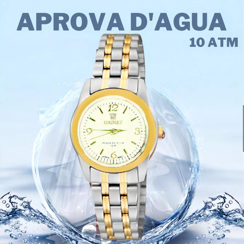 Relógio Social Masculino Prata Orimet Aço Inoxidável À Prova D'água