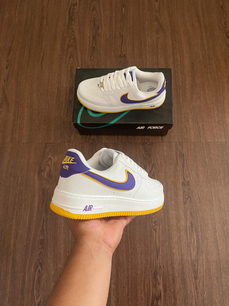 AIR FORCE 1 LAKERS - BRANCO ROXO