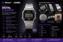 Relógio Digital Vintage Unissex em Aço Inoxidável – Estilo Retrô com Alarme, Calendário e Resistênte à Água