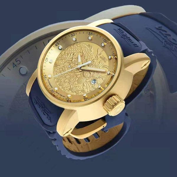 Relógio Masculino Dragão + caixinha de luxo
