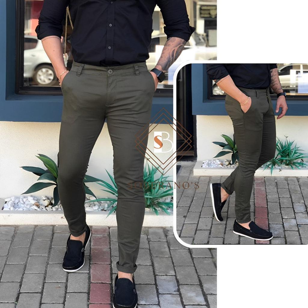 Calça Masculina Sport Fino ALFAIATARIA  LEGITIMA Skinny e Slim Sarja Brim Premium
