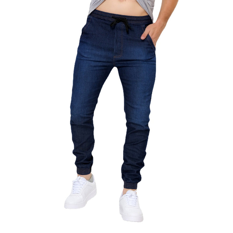 Calça Jeans Jogger Masculina Premium com Lycra - Sarja com Punho, Conforto e Estilo