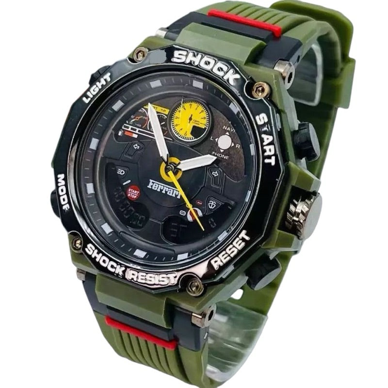 Relógio Masculino Esportivo Militar Anti-Shock Steel Resistente a Água