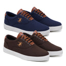 Kit 2 Tênis Polo Fran Sapatenis Masculino Casual Cano Baixo Miami