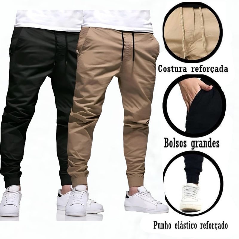 Calça Jeans Jogger Masculina Premium com Lycra - Sarja com Punho, Conforto e Estilo